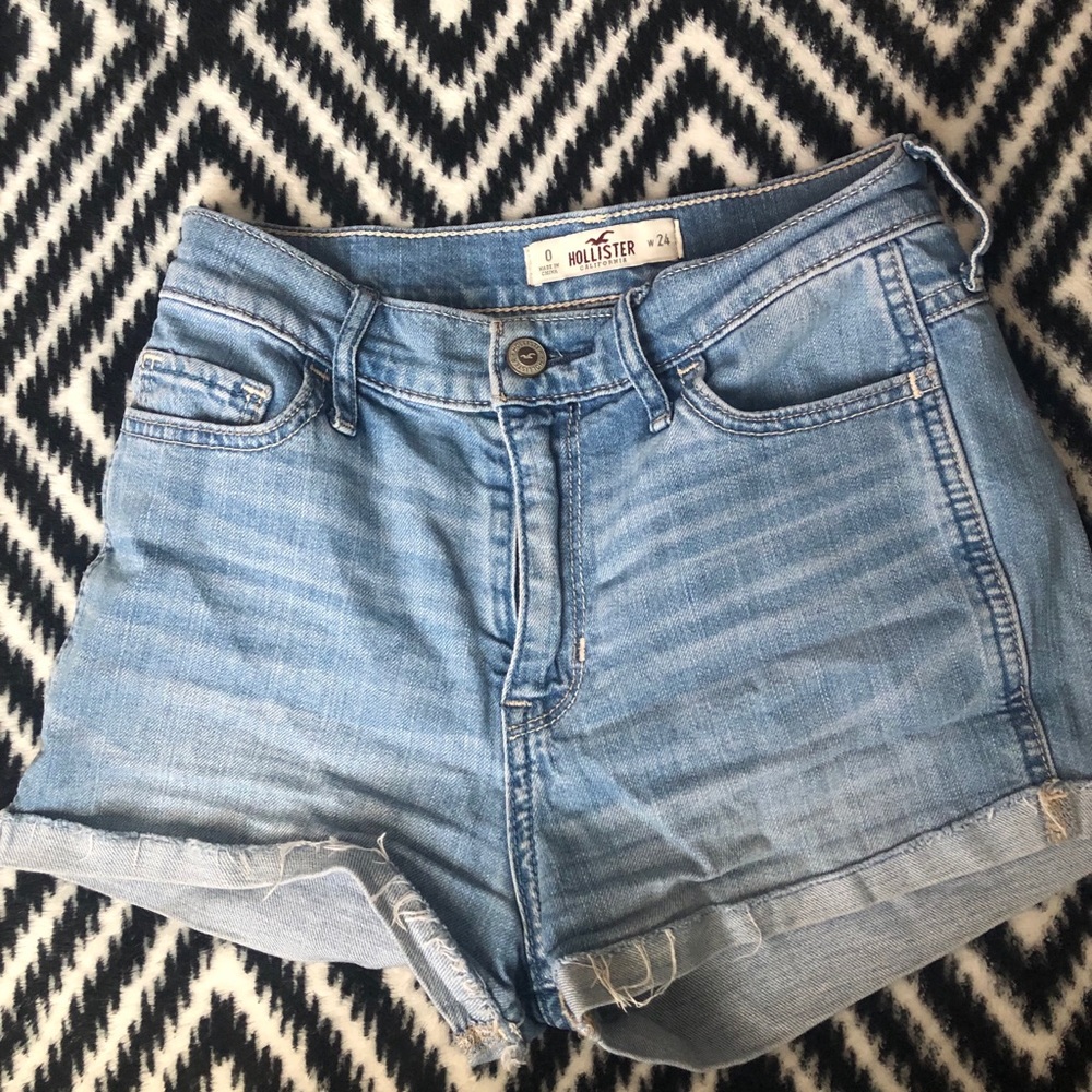 High rise jean shorts
